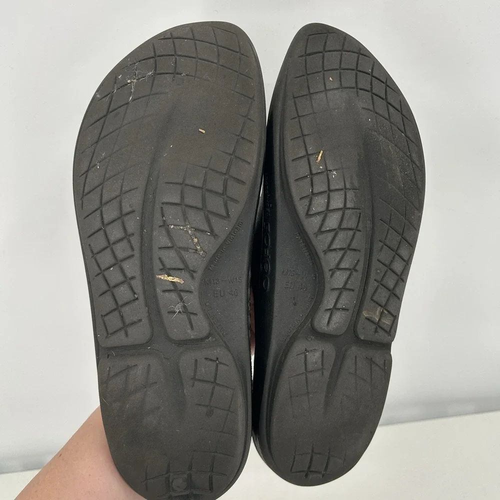 Oofos Ooahh Lightweight Recovery Slide Comfort Sandals Men 13 Black Beach
